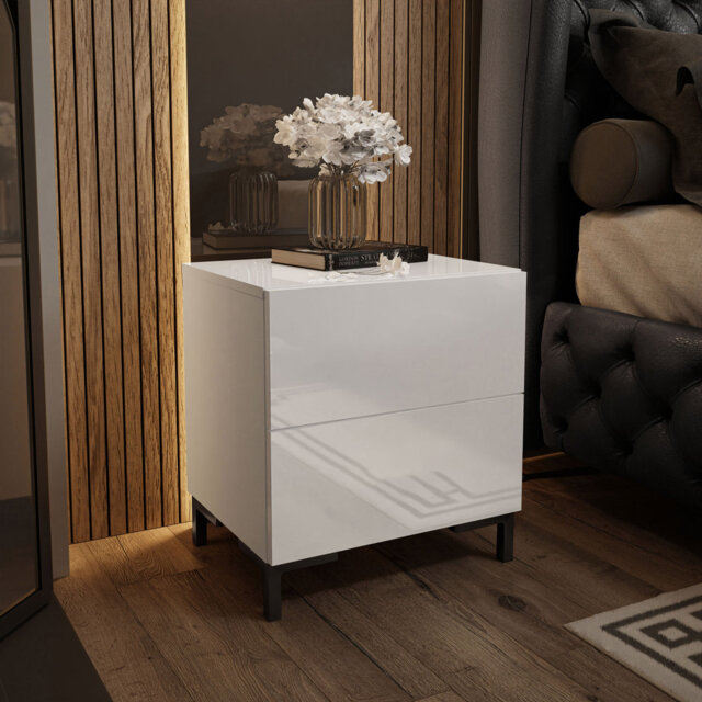 Engelhard 2 Drawer Bedside Table