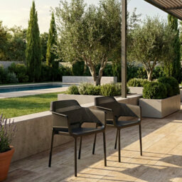 Chumasero Stacking Patio Dining Armchair with Cushion
