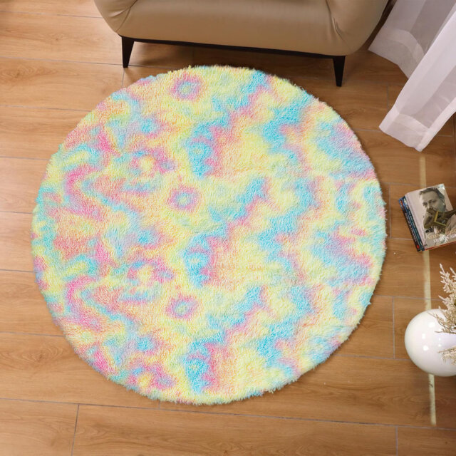 Round Shaggy Area Rug â Plush Soft High Pile Floor Rug For Living Room & Bedroom