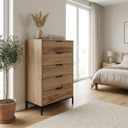 Mars 5 Drawer Tall Chest of Drawers 70cm Wide