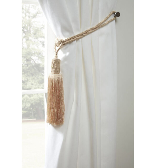 Tatum Ochre Fabric 60cm Curtain Holdback/Tieback