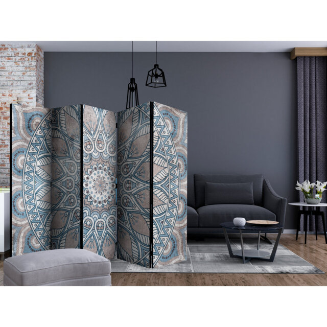 225cm W x 172cm H 5 - Panel Acoustic Room Divider Folding Room Divider
