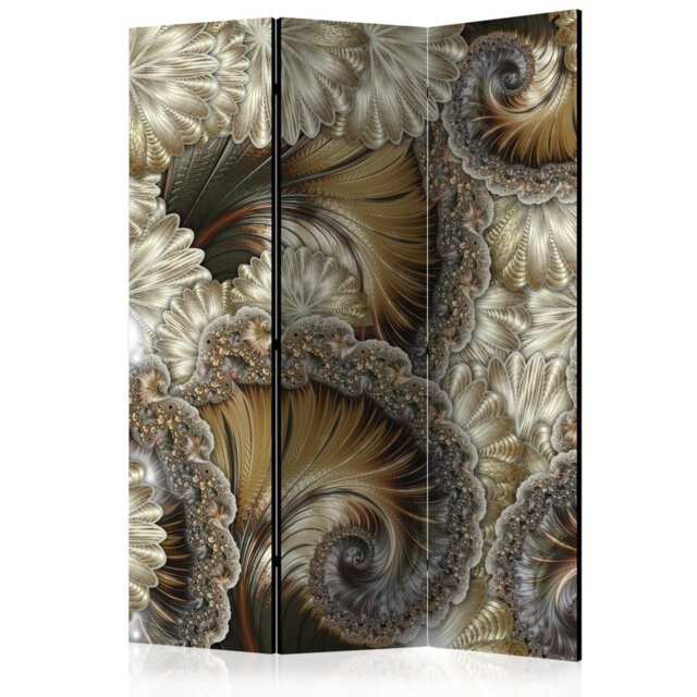 Room Divider - Golden Hand-Held Fans [Room Dividers]