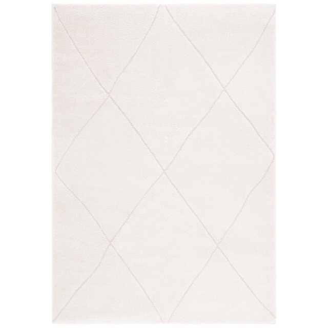 Bracha Geometric Power Loom Ivory Area Rug