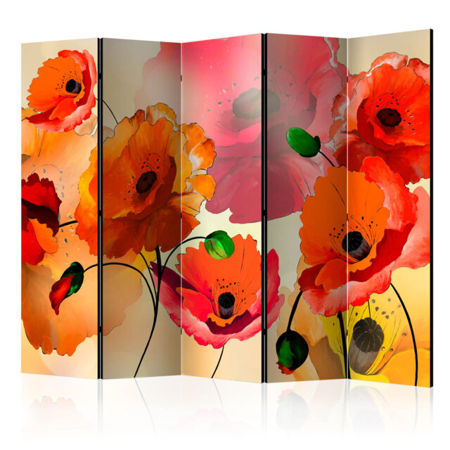 Room Divider - Velvet Poppies II [Room Dividers]