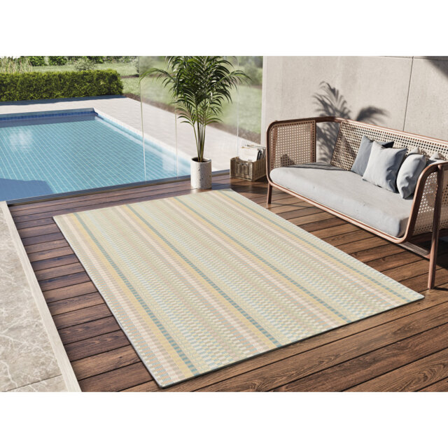 Tabris Geometric Shapes Flatweave Indoor / Outdoor Area Rug