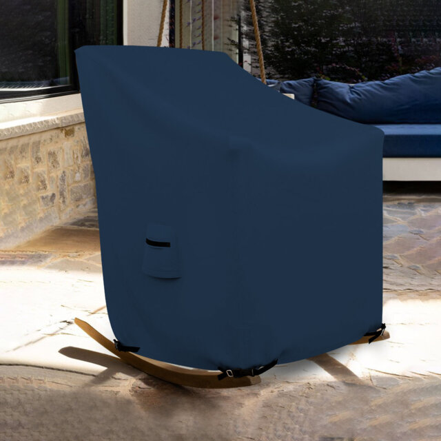 Heavy-Duty Outdoor Rocking Chair Cover, UV Resistant Waterproof Patio Chair Covers