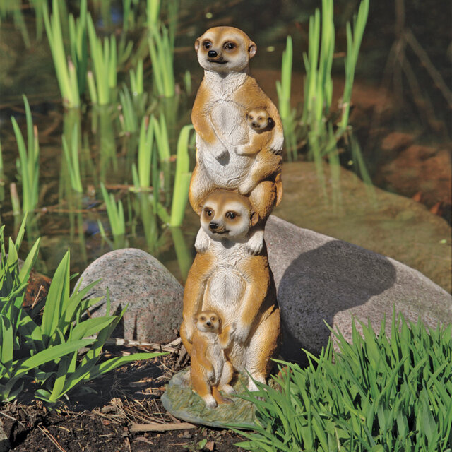 Meerkat Generations Garden Statue