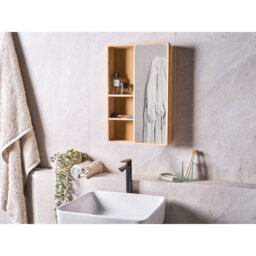 610mm W 610mm H Wall Mounted Required Framed Medicine Cabinet Mirror 3 Fixed