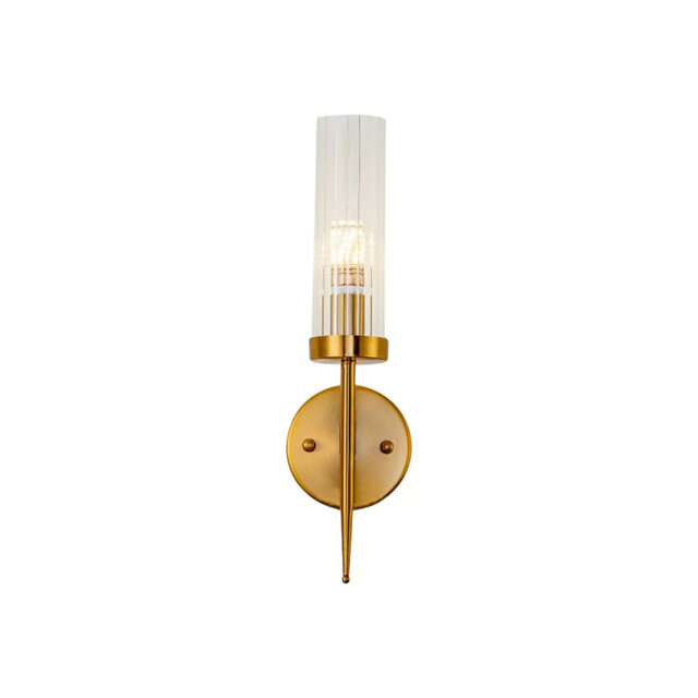Simone - Elegant Single Glass Rod Wall Light-Modern Indoor Wall Light – Sconce Lamp for Bedside & Living Room