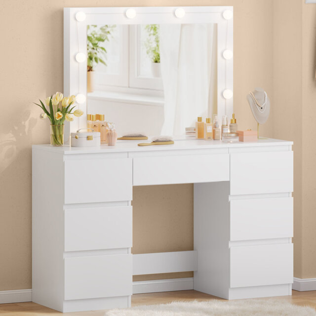 Almir Dressing Table with Mirror
