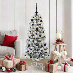 Artificial Hinged Christmas Tree Green and white