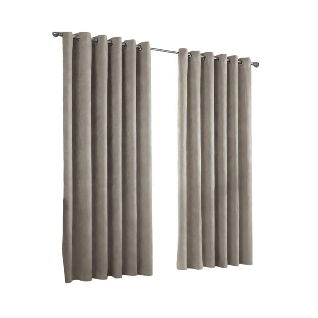 "Natural Curtains 2 Panels, 66"" x 90"" (168 x 229 cm) Eyelet, Natural Linen"