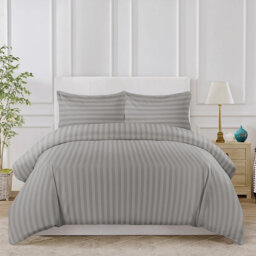Luxurious 3-Piece Ultra Soft Stripe Duvet Cover Set with Pillowcases