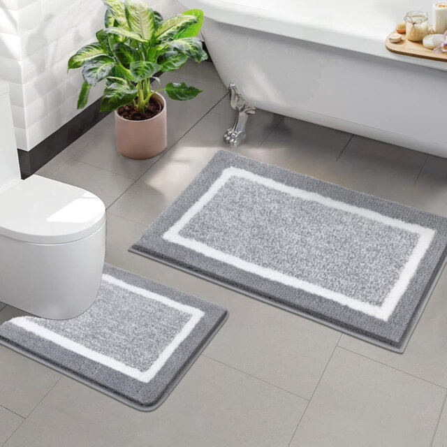 2 Piece set Rectangle Bath Mat