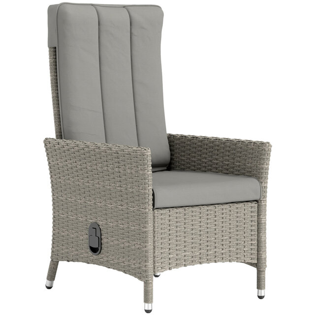 PE Rattan Outdoor Reclining Garden Chair