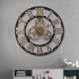 Abrahams 58cm Industrial Large Retro Silent Wall Clock for Home Decor