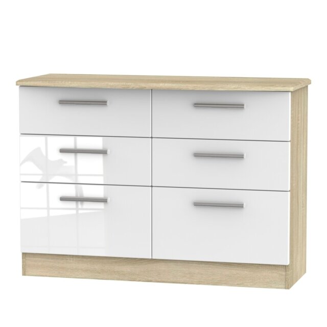 Fully Assembled Yantarni 6 Drawer 112Cm W Chest of Drawers