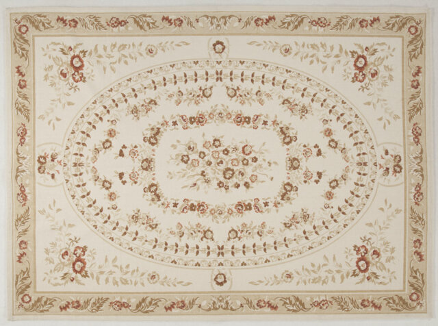 Jalal Louis Philippe Looped Cotton Beige/Cream/Red Rug