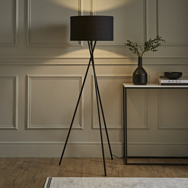 Misner 155cm Camden Tripod Floor Lamp with Large Reni Shade