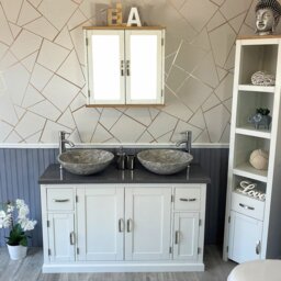 Buskirk 1230mm Bathroom Vanity with Vessel Stone Basin