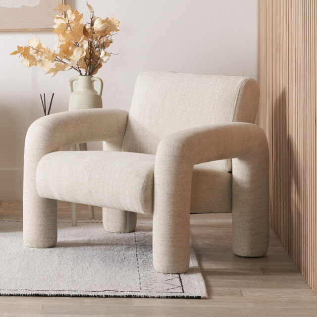 Bisente Upholstered Boucle Armchair