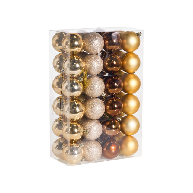 Set of 48 Baubles KOLIMA Gold