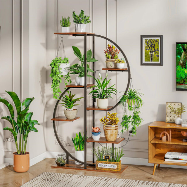Plant Stand Indoor With Grow Lights,Indoor Ladder Shelf by Wayfair |  uFurnish.com