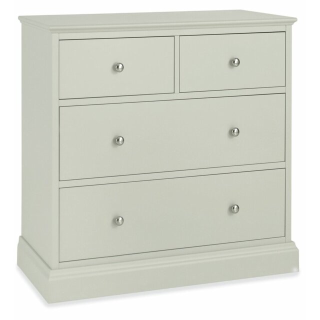 Carolina 4 Drawer 98Cm W Solid Wood Chest Of Drawers