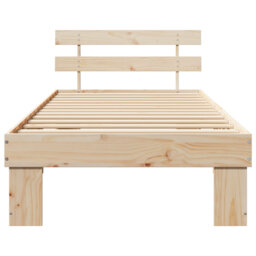 Vidaxl Bed Frame With Headboard Solid Wood Pine