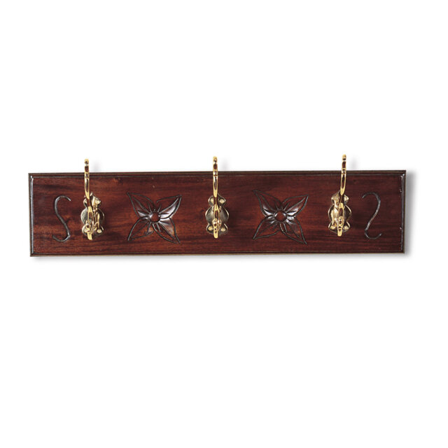 Keen Replicas Solid Wood Wall 3 - Hook Wall Mounted Coat Rack