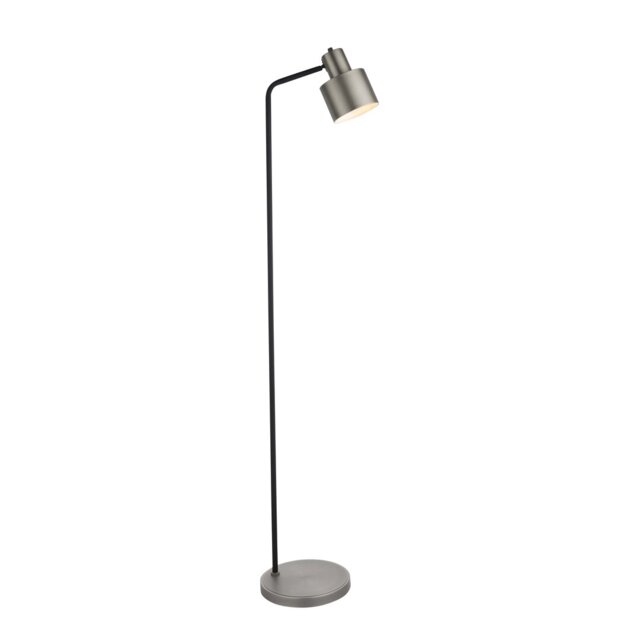 Salzman 148cm Brushed Silver Task Floor Lamp