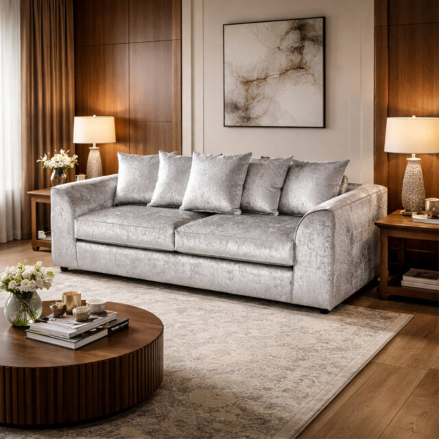 3 Seater Velvet Sofa