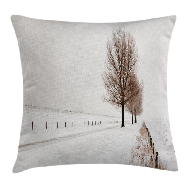 Hamaad Snow Winter Frozen Outdoor Cushion Cover