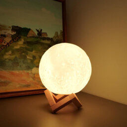 "16-Color 3D Moon Lamp: Remote/Touch Control, Timer - 4.8"" LED Night Light for Kids & Gifts"