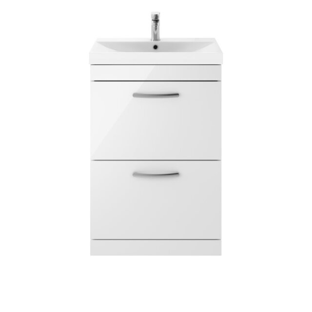 Athena 610mm Single Bathroom Vanity with Integrated Ceramic Basin