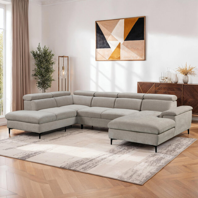 Fabric Pull Out Corner Sofa Bed