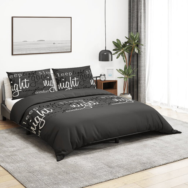 Grey Microfibre Duvet Cover Set