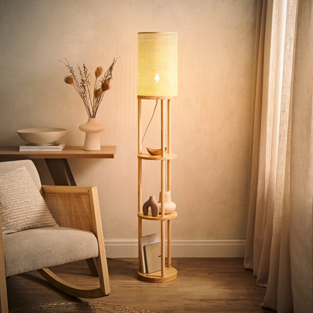 Akkash 152cm Brown/White Novelty Floor Lamp