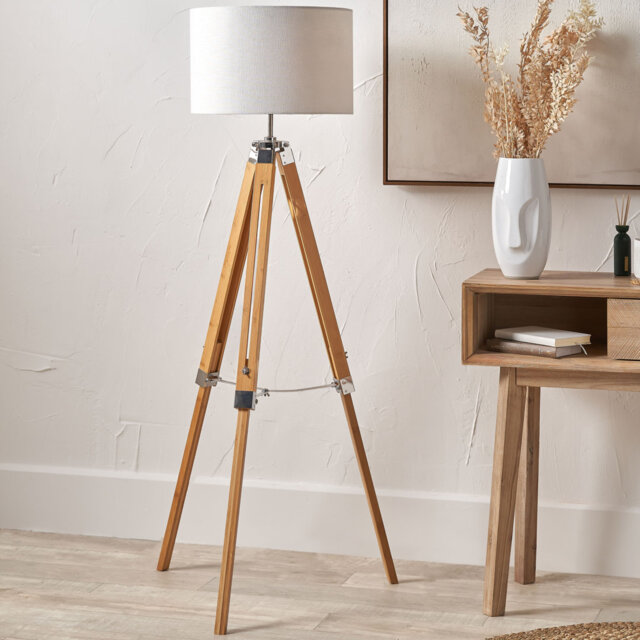 Jeanette 127.5cm Natural Tripod Floor Lamp