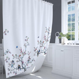 Floral Polyester Shower Curtain