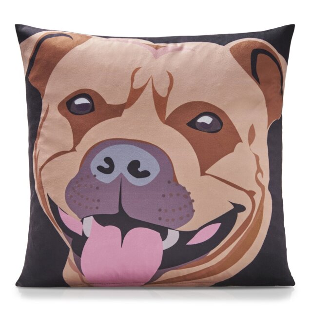 Ditoro Staffordshire Bull Terrier Dog Scatter Cushion with Filling