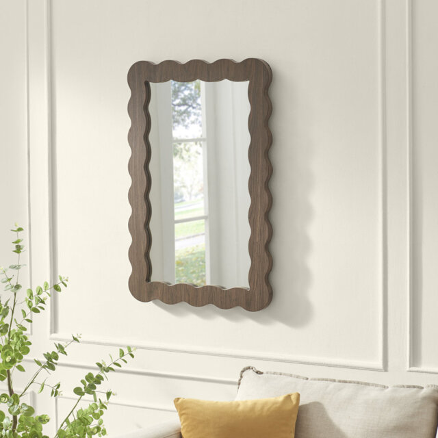 Deaysha Solid Wood Abstract Mirror
