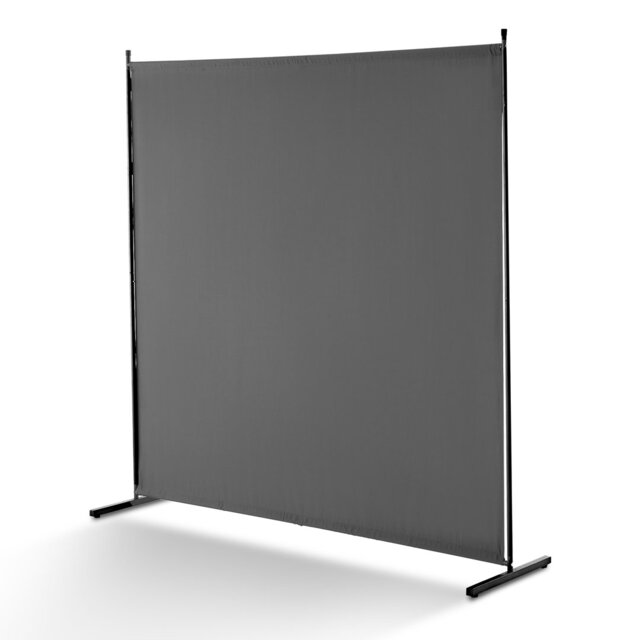 6FT Room Divider Single Panel Fabric Room Screen for Office Bedroom Black