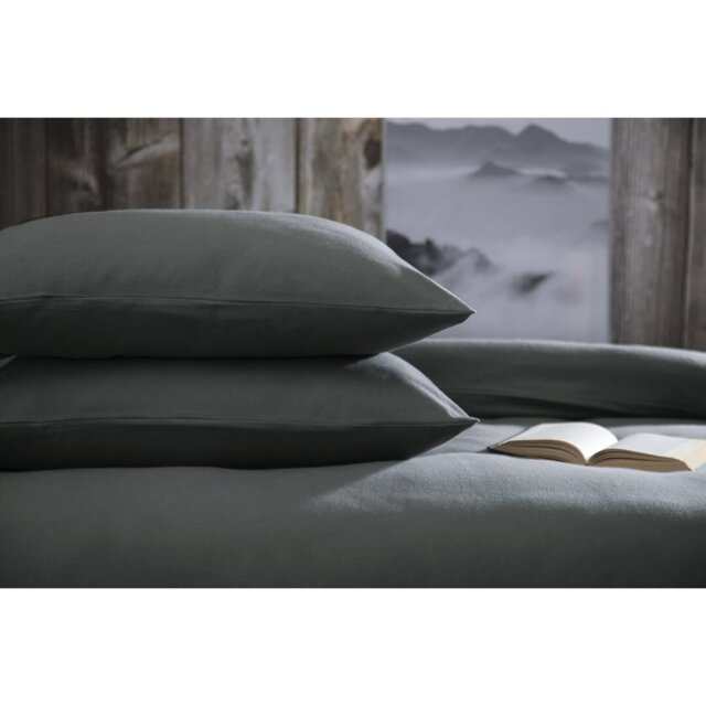 Brushed Cotton Range 100% Cotton Pillowcase - Set of 2