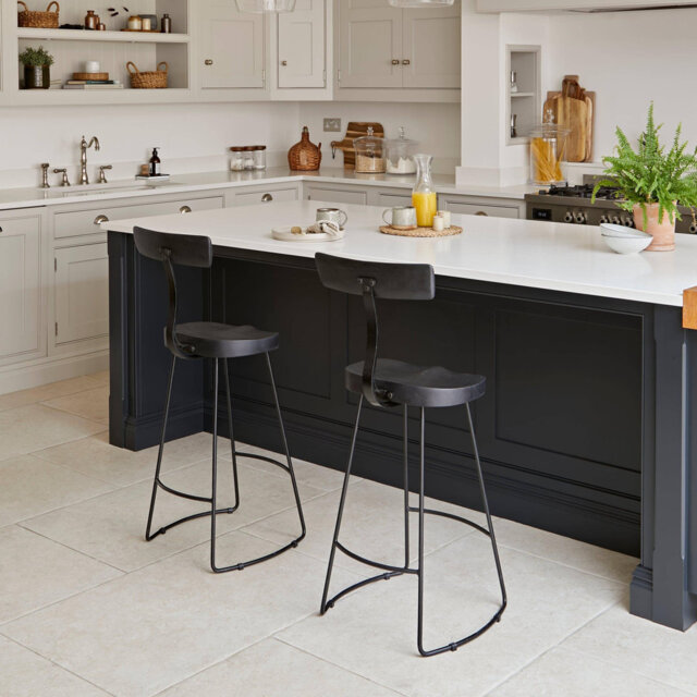 Alvada Natural Mango Wood Bar Stool - Set of 2