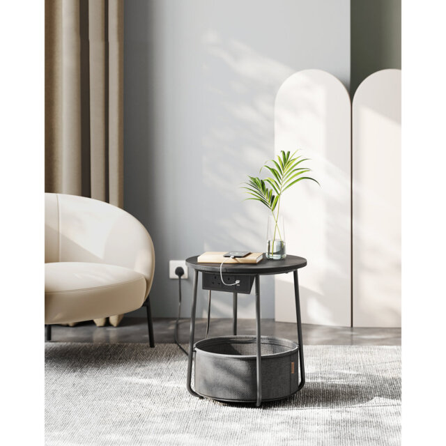 End Table with Built-In Outlets