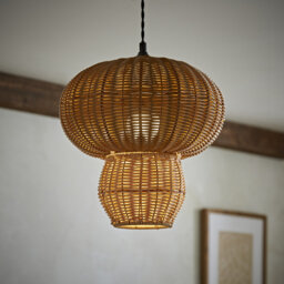 29cm H Wicker Novelty Pendant Shade ( Slip-On ) in Brown