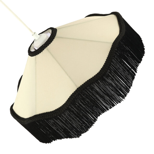 20cm H Silk Dome Pendant Shade ( No Direct Attachment Method ) in Black
