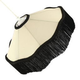 20cm H Silk Dome Pendant Shade ( No Direct Attachment Method ) in Black